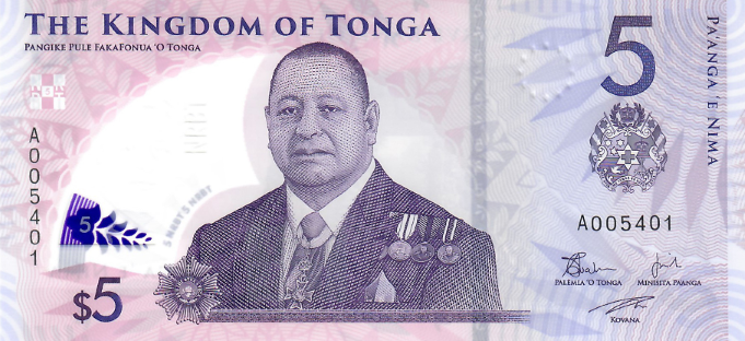 (899) ** PNew (PN51) Tonga - 5 Pa'anga (ND (2023)
